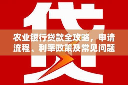 荔波农业银行贷款全攻略，申请流程、利率政策及常见问题解析