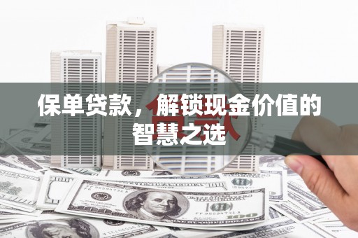 荔波保单贷款，解锁现金价值的智慧之选