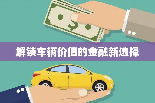 荔波解锁车辆价值的金融新选择