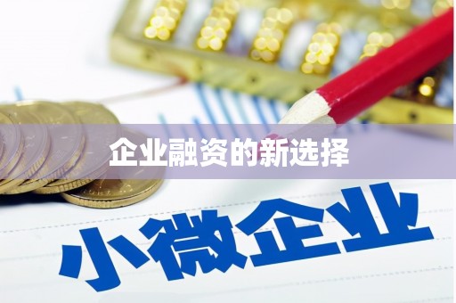 荔波企业融资的新选择