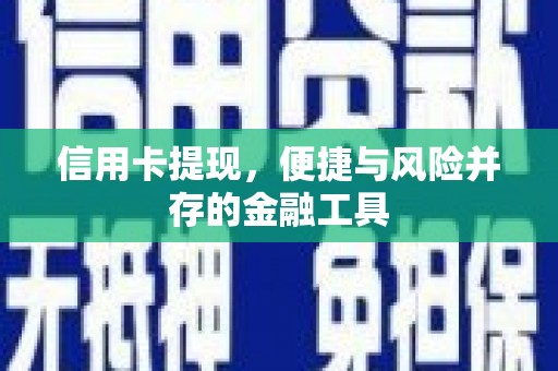 荔波信用卡提现，便捷与风险并存的金融工具