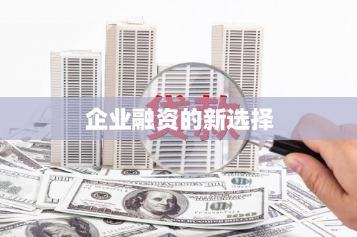 荔波企业融资的新选择