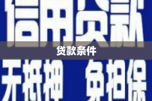 荔波贷款条件