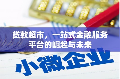 荔波贷款超市，一站式金融服务平台的崛起与未来