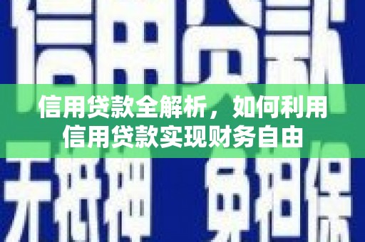 荔波信用贷款全解析，如何利用信用贷款实现财务自由